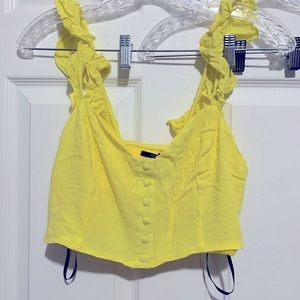NWOT Forever 21 yellow crop top
